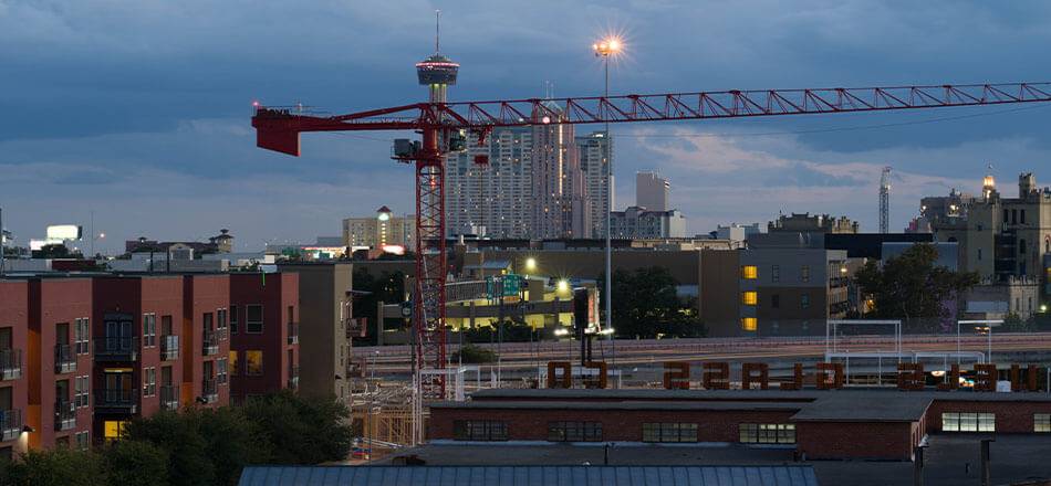 Construction in downtown San Antonio