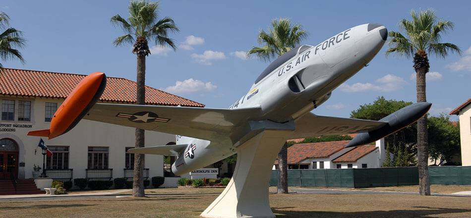 Military aircraft at Randolph AFB, San Antonio, Texas