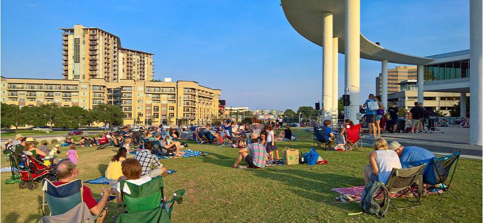 Summer day in Long Center, Austin