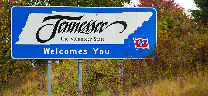 Welcome to Tennessee sign