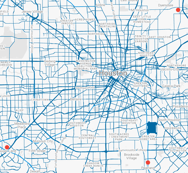a map of houston