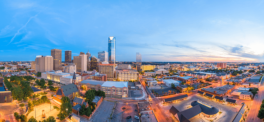 Oklahoma City fisheye photo