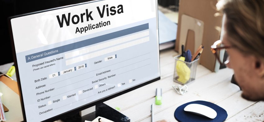 Work Visa Application Employment Recruitment Concept