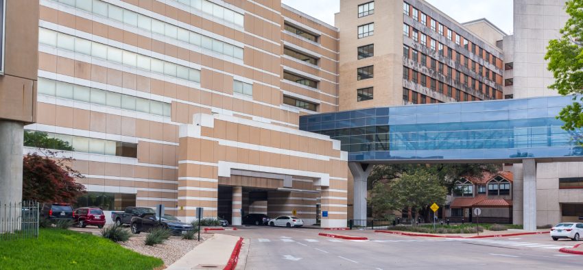 Dallas, Texas, USA - April 20th, 2022: UT Southwestern Medical Center buildings