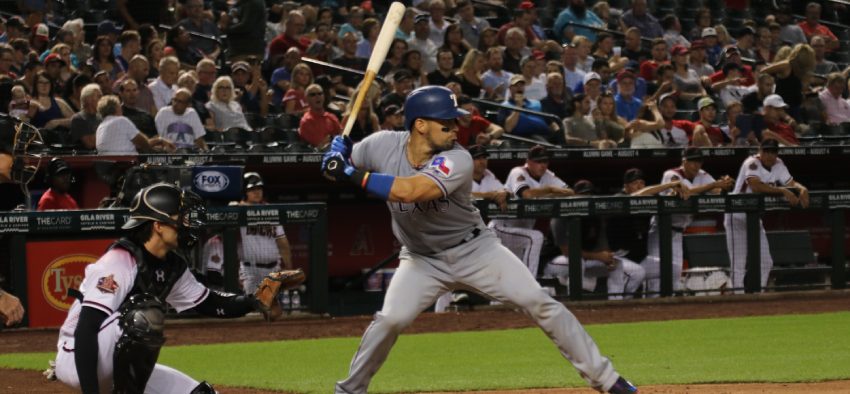 Robinson Chirinos catcher for the Texas Rangers at Chase Field in Phoenix,AZ USA July,30,2018.